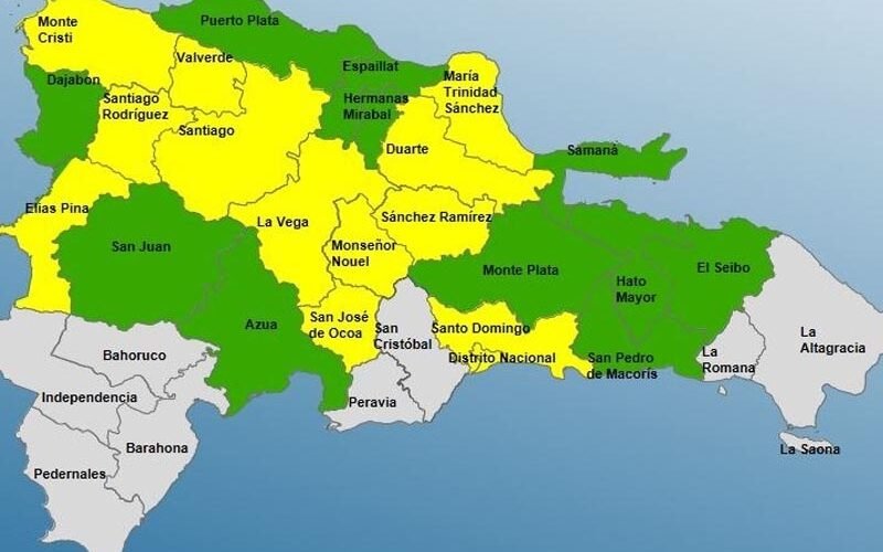 COE coloca a 24 provincias en alerta por vaguada
