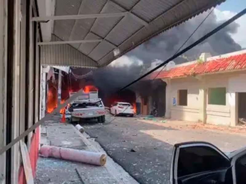 Se registra fuerte explosión en San Cristóbal
