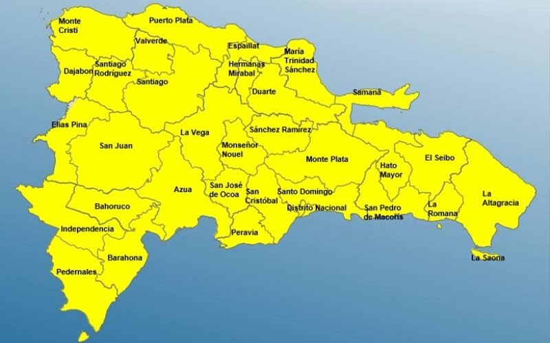 COE coloca todas las provincias en alerta amarilla por tormenta Franklin