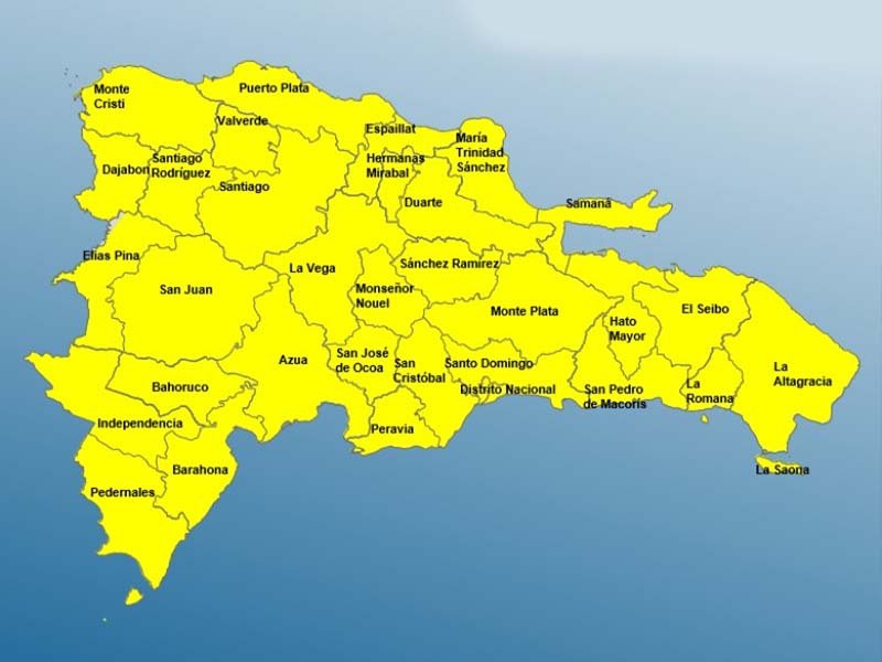 COE coloca todas las provincias en alerta amarilla por tormenta Franklin