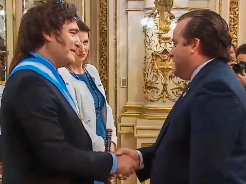 José Ignacio Paliza felicita a Javier Milei en nombre del presidente Abinader