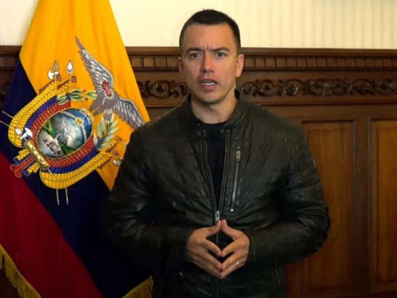 El presidente Noboa declara «conflicto armado interno» en Ecuador y pide acción militar