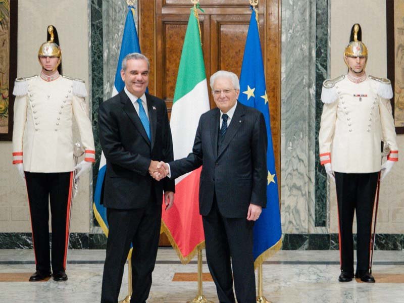 Presidente Abinader se reúne con su homólogo italiano, Sergio Mattarella